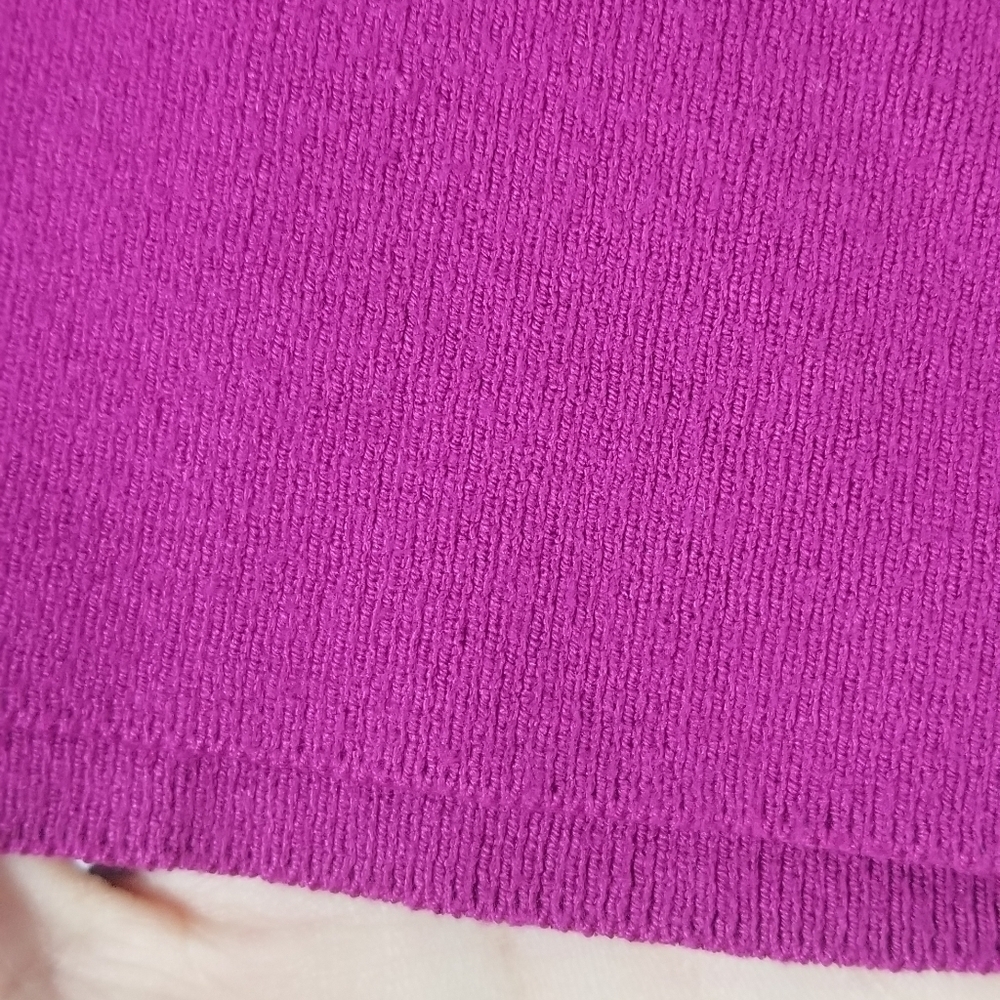 Chico's NWT Long Sleeve Purple Knit Sweater. Berrylicious. Round Neck. Size 3. - Picture 3 of 7